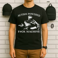 Autism Powered Fck Machine Funny Meme Frog Autistic Retro T-Shirt
