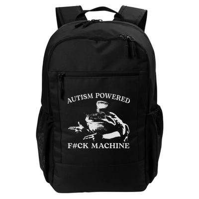 Autism Powered Fck Machine Funny Meme Frog Autistic Retro Daily Commute Backpack