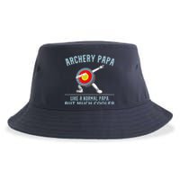 Archery Papa Funny Gift Idea For Archers Compound Bow Sustainable Bucket Hat