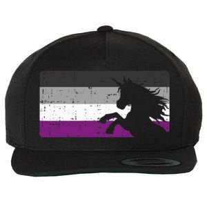 Asexual Pride Flag Unicorn Majestic Animal Ace Lgbtq Wool Snapback Cap