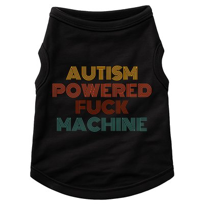 Autism Powered Fck Machine Funny Retro Vintage Doggie Tank