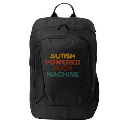 Autism Powered Fck Machine Funny Retro Vintage City Backpack