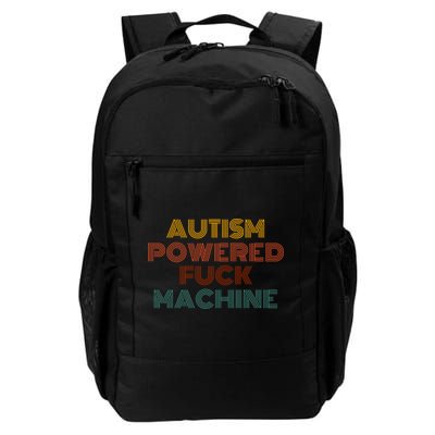 Autism Powered Fck Machine Funny Retro Vintage Backpack