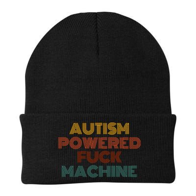 Autism Powered Fck Machine Funny Retro Vintage Beanie