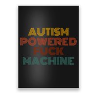 Autism Powered Fck Machine Funny Retro Vintage Poster
