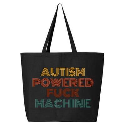 Autism Powered Fck Machine Funny Retro Vintage 25L Jumbo Tote
