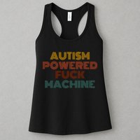 Autism Powered Fck Machine Funny Retro Vintage Womens Tank Top