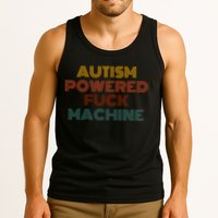 Autism Powered Fck Machine Funny Retro Vintage Tank Top