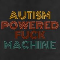 Autism Powered Fck Machine Funny Retro Vintage Golf Towel