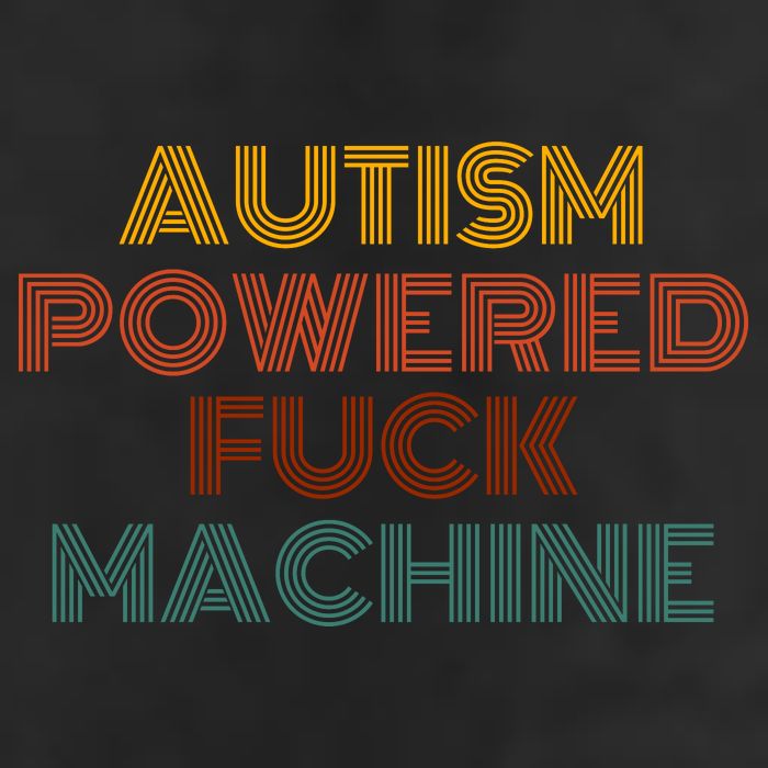 Autism Powered Fck Machine Funny Retro Vintage Golf Towel