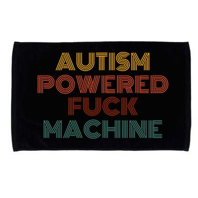 Autism Powered Fck Machine Funny Retro Vintage Microfiber Hand Towel