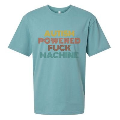 Autism Powered Fck Machine Funny Retro Vintage Sueded Cloud Jersey T-Shirt