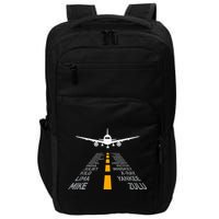 Airplane Pilot Gifts Airport Runway Phonetic Alphabet Plane Impact Tech Backpack