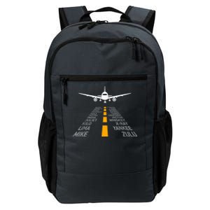 Airplane Pilot Gifts Airport Runway Phonetic Alphabet Plane Daily Commute Backpack