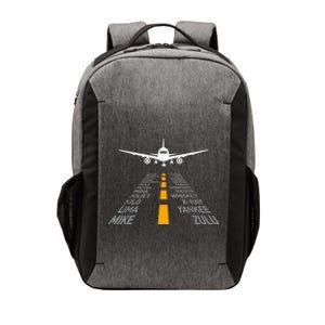 Airplane Pilot Gifts Airport Runway Phonetic Alphabet Plane Vector Backpack