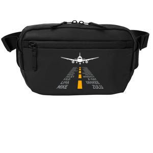 Airplane Pilot Gifts Airport Runway Phonetic Alphabet Plane Crossbody Pack