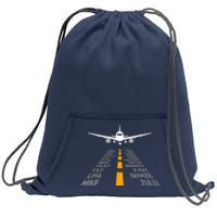 Airplane Pilot Gifts Airport Runway Phonetic Alphabet Plane Sweatshirt Cinch Pack Bag