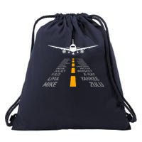 Airplane Pilot Gifts Airport Runway Phonetic Alphabet Plane Drawstring Bag