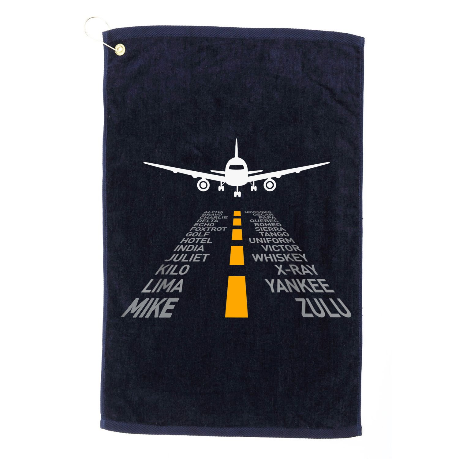 Airplane Pilot Gifts Airport Runway Phonetic Alphabet Plane Golf Towel