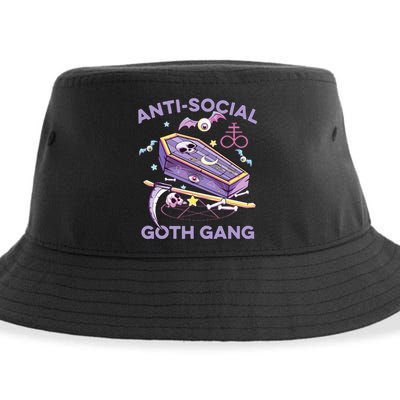 Antisocial Pastel Goth Gang Alternative Aesthetic Nu Goth Sustainable Bucket Hat