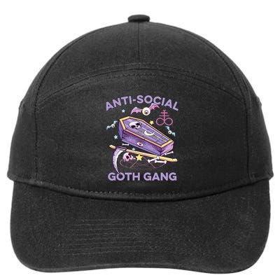 Antisocial Pastel Goth Gang Alternative Aesthetic Nu Goth 7-Panel Snapback Hat