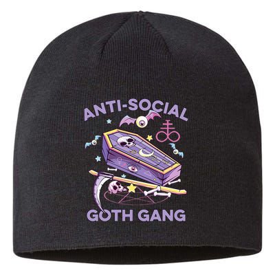 Antisocial Pastel Goth Gang Alternative Aesthetic Nu Goth Sustainable Beanie