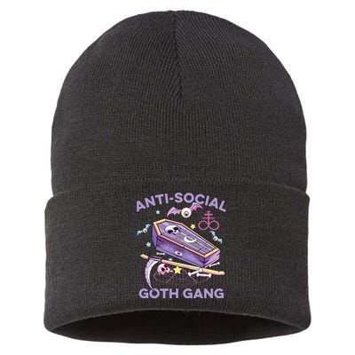 Antisocial Pastel Goth Gang Alternative Aesthetic Nu Goth Sustainable Knit Beanie