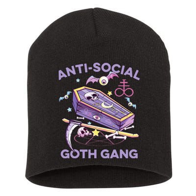 Antisocial Pastel Goth Gang Alternative Aesthetic Nu Goth Short Acrylic Beanie