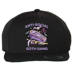 Antisocial Pastel Goth Gang Alternative Aesthetic Nu Goth Wool Snapback Cap