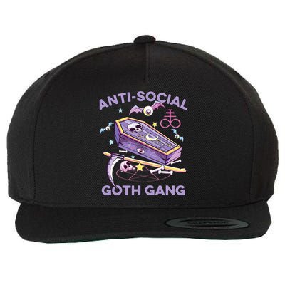 Antisocial Pastel Goth Gang Alternative Aesthetic Nu Goth Wool Snapback Cap