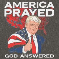 America Prayed God Answered Trump Cotton Canvas Backpack