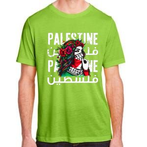 A Palestinian Girl With A Palestinian Bandana Palestine Adult ChromaSoft Performance T-Shirt