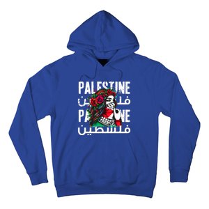 A Palestinian Girl With A Palestinian Bandana Palestine Hoodie