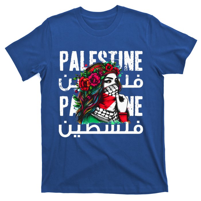 A Palestinian Girl With A Palestinian Bandana Palestine T-Shirt