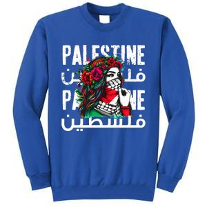 A Palestinian Girl With A Palestinian Bandana Palestine Tall Sweatshirt