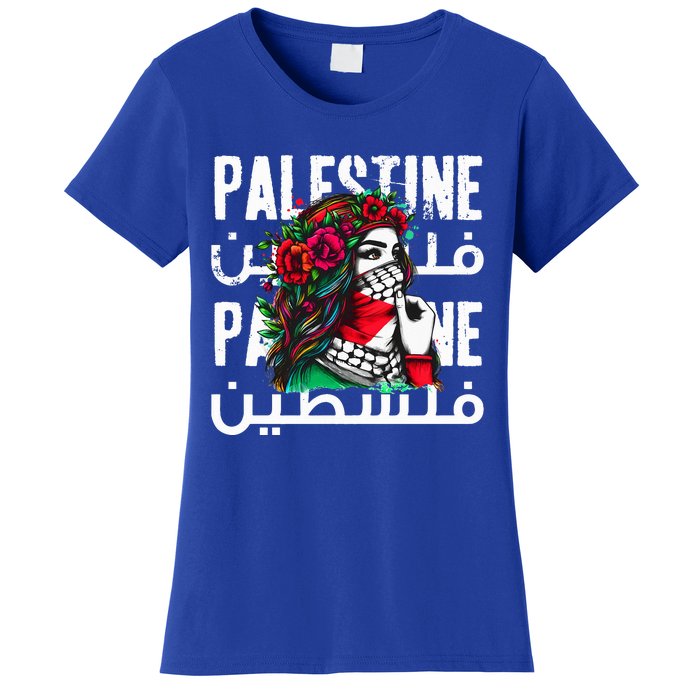 A Palestinian Girl With A Palestinian Bandana Palestine Women's T-Shirt