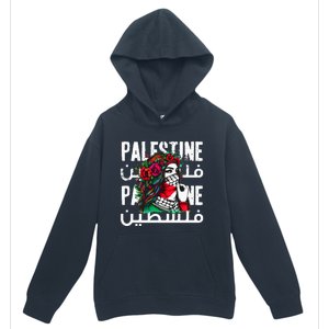 A Palestinian Girl With A Palestinian Bandana Palestine Urban Pullover Hoodie