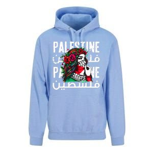 A Palestinian Girl With A Palestinian Bandana Palestine Unisex Surf Hoodie