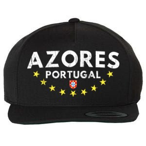 Azores Portugal Gift Distressed Souvenir Vacation Azorean Funny Gift Wool Snapback Cap