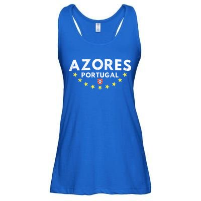 Azores Portugal Gift Distressed Souvenir Vacation Azorean Funny Gift Ladies Essential Flowy Tank