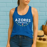 Azores Portugal Gift Distressed Souvenir Vacation Azorean Funny Gift Womens Tank Top