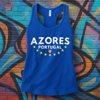 Azores Portugal Gift Distressed Souvenir Vacation Azorean Funny Gift Womens Tank Top
