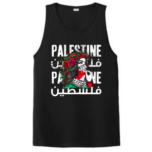 A Palestinian Girl Wearing A Palestinian Bandana Palestine PosiCharge Competitor Tank