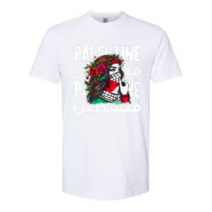 A Palestinian Girl Wearing A Palestinian Bandana Palestine Softstyle CVC T-Shirt