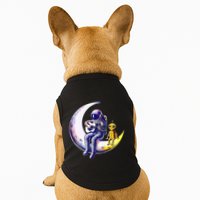 Astronaut Playing Guitar With An Alien On The Moon Doggie Tank