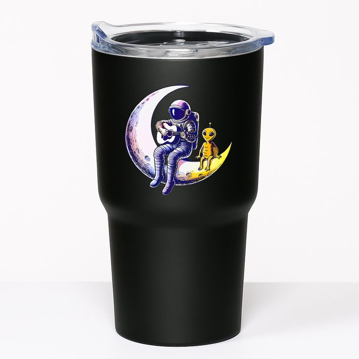 Astronaut Playing Guitar With An Alien On The Moon Tumbler
