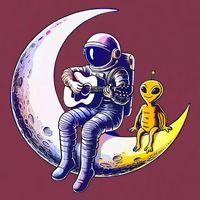 Astronaut Playing Guitar With An Alien On The Moon 16oz Travel Tumbler