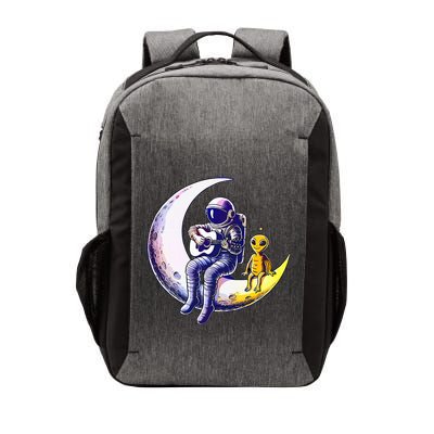 Astronaut Playing Guitar With An Alien On The Moon Vector Backpack