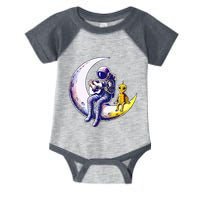 Astronaut Playing Guitar With An Alien On The Moon Infant Baby Jersey Bodysuit