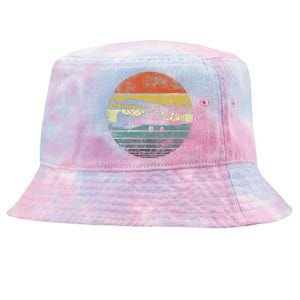 Aviator Pilot Gifts Funny Retro BiPlane Airplane Aviation Tie-Dyed Bucket Hat